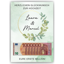 Laden Sie das Bild in den Galerie-Viewer, Hochzeitsgeschenk Personalisiert Geldgeschenk Brautpaar Hochzeit Geld