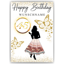 Laden Sie das Bild in den Galerie-Viewer, 45. Geburtstag Geldgeschenk Personalisiert Frauen Geburtstagsgeschenk Geld Geschenkidee