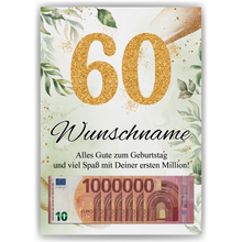 Laden Sie das Bild in den Galerie-Viewer, Personalisiertes Geschenk zum 60. Geburtstag Männer Frauen Geburtstagsgeschenk Geschenk