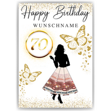 Laden Sie das Bild in den Galerie-Viewer, 70. Geburtstag Geldgeschenk Personalisiert Frauen Geburtstagsgeschenk Geld Geschenkidee