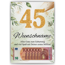 Laden Sie das Bild in den Galerie-Viewer, Personalisiertes Geschenk zum 45. Geburtstag Männer Frauen Geburtstagsgeschenk Geschenk
