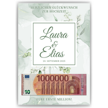 Laden Sie das Bild in den Galerie-Viewer, Personalisiertes Hochzeitsgeschenk Geldgeschenk Brautpaar Hochzeit Geld verschenken