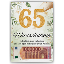 Laden Sie das Bild in den Galerie-Viewer, Personalisiertes Geschenk zum 65. Geburtstag Männer Frauen Geburtstagsgeschenk Geschenk