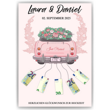 Laden Sie das Bild in den Galerie-Viewer, Hochzeit Geldgeschenk Personalisiert Hochzeitsgeschenk personalisierbar Brautpaar