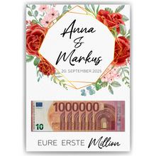 Laden Sie das Bild in den Galerie-Viewer, Personalisiertes Hochzeitsgeschenk Geldgeschenk Brautpaar Hochzeit Geld verschenken