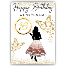 Laden Sie das Bild in den Galerie-Viewer, 16. Geburtstag Geldgeschenk Personalisiert Frauen Geburtstagsgeschenk Geld Geschenkidee