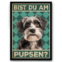 Laden Sie das Bild in den Galerie-Viewer, Havaneser - Bist du am Pupsen? Hunde Poster Badezimmer Gästebad Wandbild Klo Toilette Dekoration Lustiges Gäste-WC Bild DIN A4