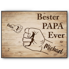 Laden Sie das Bild in den Galerie-Viewer, Bester Papa Geschenk personalisiert | Vater Geburtstag Papa Familienbild | Vatertag personalisiertes Geschenk Papa Kinder