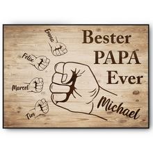 Laden Sie das Bild in den Galerie-Viewer, Bester Papa Geschenk personalisiert | Vater Geburtstag Papa Familienbild | Vatertag personalisiertes Geschenk Papa Kinder