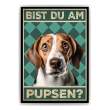 Laden Sie das Bild in den Galerie-Viewer, Beagle - Bist du am Pupsen? Hunde Poster Badezimmer Gästebad Wandbild Klo Toilette Dekoration Lustiges Gäste-WC Bild DIN A4