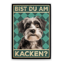 Laden Sie das Bild in den Galerie-Viewer, Havaneser - Bist du am Kacken? Hunde Poster Badezimmer Gästebad Wandbild Klo Toilette Dekoration Lustiges Gäste-WC Bild DIN A4