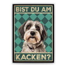 Laden Sie das Bild in den Galerie-Viewer, Tibet Terrier - Bist du am Kacken? Hunde Poster Badezimmer Gästebad Wandbild Klo Toilette Dekoration Lustiges Gäste-WC Bild DIN A4