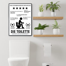 Laden Sie das Bild in den Galerie-Viewer, Toilette Poster Badezimmer Lustig Wandbild Gäste WC Deko Bad Wanddeko Klo witzige Sprüche Kunstdruck Dekoration Humor
