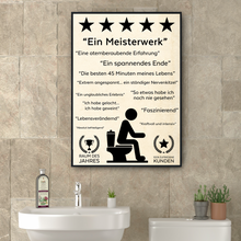 Laden Sie das Bild in den Galerie-Viewer, Lustiges Badezimmer Poster Toilette Sprüche Gäste-WC Wandbild Dekoration Klo Humor WC Bad Sprüche Deko Toilette