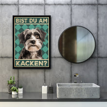 Laden Sie das Bild in den Galerie-Viewer, Havaneser - Bist du am Kacken? Hunde Poster Badezimmer Gästebad Wandbild Klo Toilette Dekoration Lustiges Gäste-WC Bild DIN A4