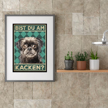 Laden Sie das Bild in den Galerie-Viewer, Bolonka Zwetna - Bist du am Kacken? Hunde Poster Badezimmer Gästebad Wandbild Klo Toilette Dekoration Lustiges Gäste-WC Bild DIN A4