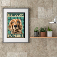 Laden Sie das Bild in den Galerie-Viewer, Cocker Spaniel - Bist du am Pupsen? Hunde Poster Badezimmer Gästebad Wandbild Klo Toilette Dekoration Lustiges Gäste-WC Bild DIN A4