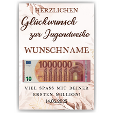 Laden Sie das Bild in den Galerie-Viewer, Jugendweihe Geldgeschenk Personalisiert Geschenkidee Jugendweihe