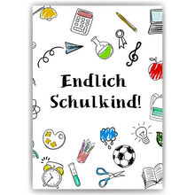 Laden Sie das Bild in den Galerie-Viewer, Einschulung Geschenk Jungen Mädchen Schulkind Einschulungsposter Schulanfang
