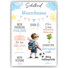 Laden Sie das Bild in den Galerie-Viewer, Einschulung Personalisiertes Geschenk Jungen Schulanfang Schultüte Schulanfänger