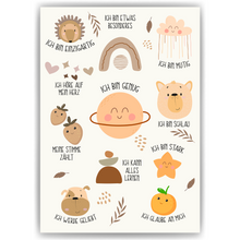 Laden Sie das Bild in den Galerie-Viewer, Affirmationsposter Geschenk zum Schulanfang positive Affirmation Einschulung