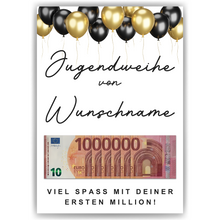 Laden Sie das Bild in den Galerie-Viewer, Personalisiertes Geldgeschenk zur Jugendweihe Geschenkidee Jugendweihe