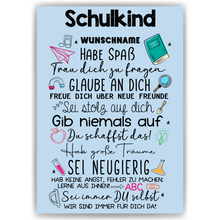 Laden Sie das Bild in den Galerie-Viewer, Personalisiertes Geschenk zum Schulanfang Affirmation Schultüte Einschulung