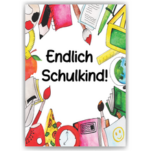 Laden Sie das Bild in den Galerie-Viewer, Einschulung Geschenk Jungen Mädchen Schulkind Einschulungsposter Schulanfang