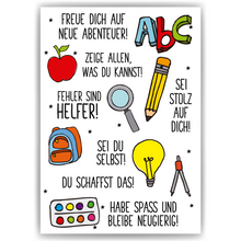 Laden Sie das Bild in den Galerie-Viewer, Affirmationsposter Geschenk Schulanfang Affirmation Schultüte Einschulung