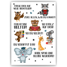 Laden Sie das Bild in den Galerie-Viewer, Affirmationsposter Geschenk zum Schulanfang Einschulung Mutmacher Motivation