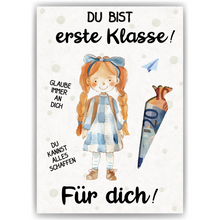 Laden Sie das Bild in den Galerie-Viewer, Geldgeschenk zur Einschulung Schultüte Mädchen Schulanfang Erstklässler Geschenk