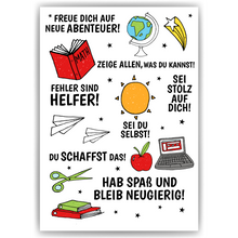 Laden Sie das Bild in den Galerie-Viewer, Affirmationsposter Geschenk Schulanfang Affirmation Schultüte Einschulung