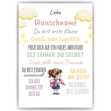 Laden Sie das Bild in den Galerie-Viewer, Einschulung Personalisiertes Geschenk Mädchen Schulanfang Schultüte