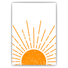 Laden Sie das Bild in den Galerie-Viewer, Sonnenaufgang Poster Boho Wandbild Minimalistisch Sonnenstrahlen
