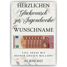 Laden Sie das Bild in den Galerie-Viewer, Jugendweihe Geldgeschenk Personalisiert Geschenkidee