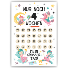 Laden Sie das Bild in den Galerie-Viewer, Einschulung Countdown Geschenk zum Schulanfang Schulkind Geschenkidee