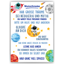 Laden Sie das Bild in den Galerie-Viewer, Personalisiertes Affirmationsposter Geschenk Schulanfang positive Affirmation