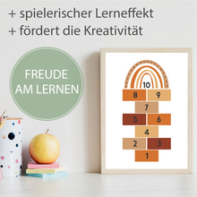 Laden Sie das Bild in den Galerie-Viewer, ABC Kinderposter Alphabet 2er Set Lernposter Buchstaben & Zahlen | Kinderzimmer Wandbilder Einschulung Kindergarten Grundschule Lernhilfe für Kinder