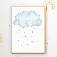 Laden Sie das Bild in den Galerie-Viewer, We Love You to the Moon and Back - 3er Set Bilder Kinderzimmer Deko DIN A4 Poster Babyzimmer Wandbilder