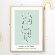 Laden Sie das Bild in den Galerie-Viewer, Geburtsposter personalisiert | Geschenk zur Geburt Babyposter | Kinderzimmer Babygeschenk
