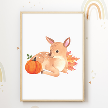 Laden Sie das Bild in den Galerie-Viewer, Waldtiere 3er Set Kinderzimmer Bilder DIN A4 Poster Babyzimmer Wandbilder Dekoration - Reh Fuchs Igel