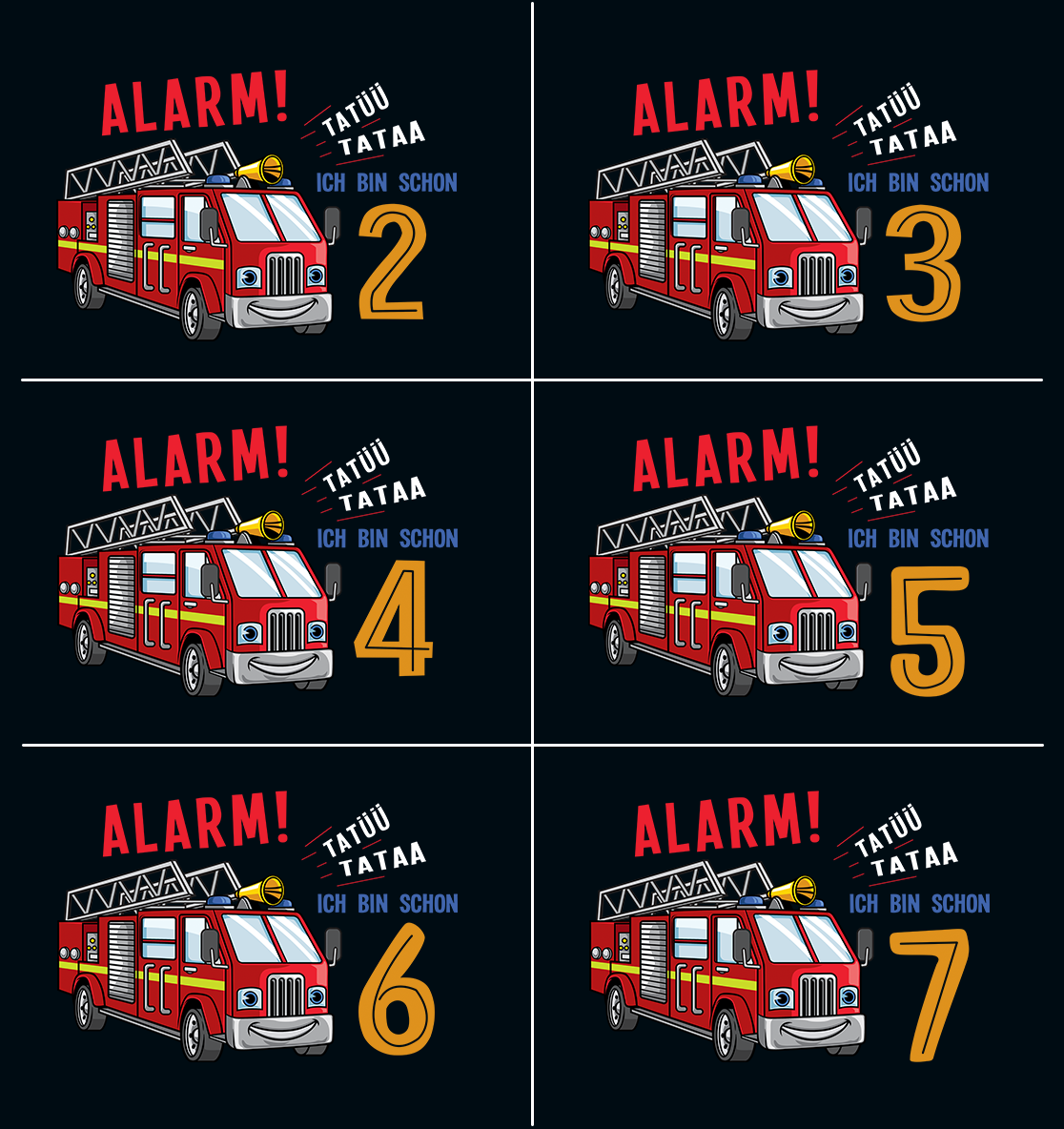 Feuerwehr Tatü Tata Tigerlino® Kinder T-Shirt – personalisiert