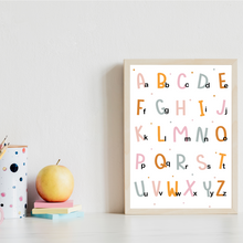 Laden Sie das Bild in den Galerie-Viewer, ABC Kinderposter Alphabet 2er Set Lernposter Buchstaben & Zahlen | Kinderzimmer Wandbilder Kindergarten Grundschule Kinder Lernhilfe Poster