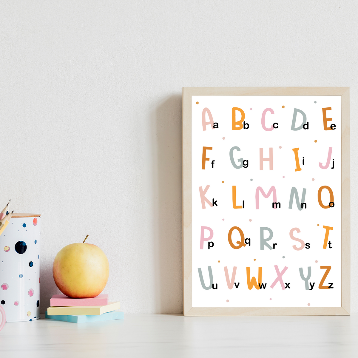 ABC Kinderposter Alphabet 2er Set Lernposter Buchstaben & Zahlen | Kin