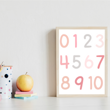 Laden Sie das Bild in den Galerie-Viewer, ABC Kinderposter 3er Set Lernposter Regenbogen Alphabet & Zahlen | Kinderzimmer Wandbilder Kindergarten Grundschule Kinder Lernhilfe Poster