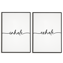 Laden Sie das Bild in den Galerie-Viewer, Inhale Exhale Poster - Yoga Entspannung Geschenk Relax Wandbild Wohnzimmer Küche Esszimmer Schlafzimmer Wanddeko