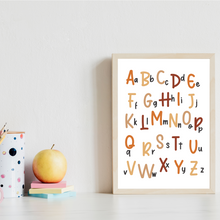 Laden Sie das Bild in den Galerie-Viewer, ABC Kinderposter Alphabet 2er Set Lernposter Buchstaben & Zahlen | Kinderzimmer Wandbilder Einschulung Kindergarten Grundschule Lernhilfe für Kinder