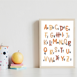 ABC Kinderposter Alphabet 2er Set Lernposter Buchstaben & Zahlen | Kinderzimmer Wandbilder Einschulung Kindergarten Grundschule Lernhilfe für Kinder