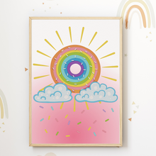 Laden Sie das Bild in den Galerie-Viewer, Zuckerwatte Lollipop Süßigkeiten Bilder 3er Set DIN A4 Kinderzimmer Wandbilder Babyzimmer Poster Dekoration