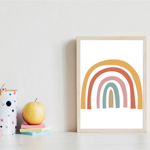 Laden Sie das Bild in den Galerie-Viewer, ABC Kinderposter 3er Set Lernposter Sonne Regenbogen Alphabet | Kinderzimmer Wandbilder Kindergarten Grundschule Kinder Lernhilfe Poster